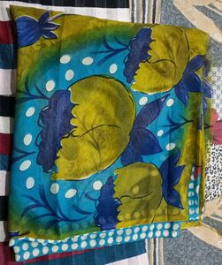 Vibrant Floral Print Saree