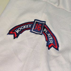 Men' hockey White Polo T-Shirt