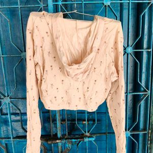 Cute Cropped Zip-Up Hoodie