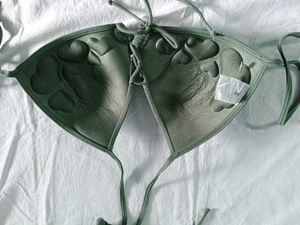 Olive Green String Bikini Top