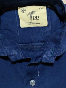 Tee Pure Cotton Navy Blue Shirt