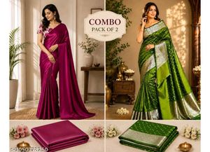 Elegant Combo Pack of 2 Silk Sarees