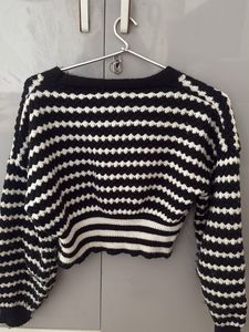 Striped Cropped Cardigan