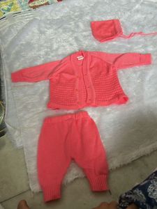 Baby Girl Knit Sweater & Pants Set