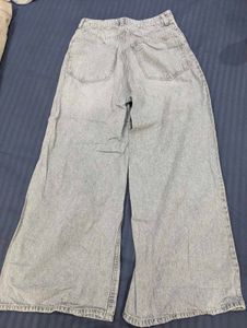 H&M Wide Leg Grey Denim Jeans