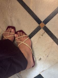 Elegant Jeweled Flat Sandals