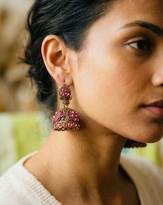 Combo of 2 pairs Exquisite Jhumka Earrings
