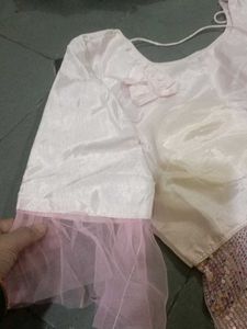 Elegant Pink Sequin Blouse
