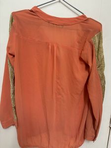 Top With Pattern Sleeves