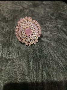 Stunning Rose Gold Ring with Pink Stone