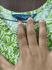 Vibrant Green Printed Kurta