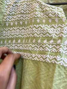 Light Green Embroidered Kurta
