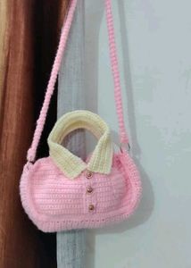 Crochet Collared Shirt Bag