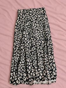 Leopard Print Midi Skirt