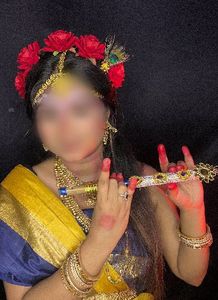 Krishna Themed beautiful handmade flute