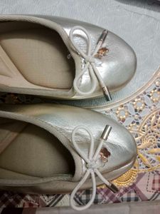 Bata Gold Ballerina Flats