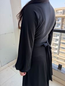 Elegant Black Wrap Dress