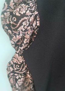 Elegant Black Top with Puff Sleeves