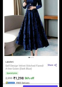 Price Reduces Grab Fast Velvet Gown ...It's Fix Pr