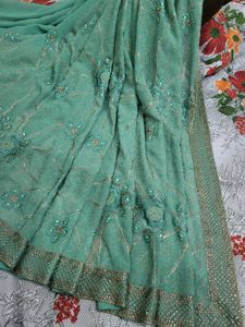 Beautiful Border with heavy design Saree i