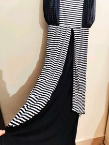 Striped Maxi Dress with Shrug