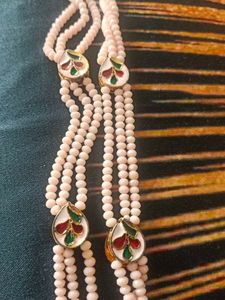 peach necklace two designs in single piece