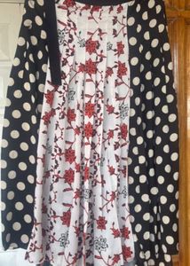 Zara pleated wrap skirt