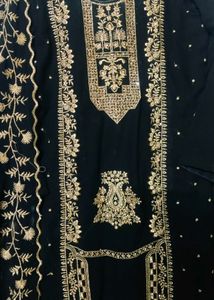Elegant Black Embroidered Kurta Set