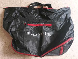 Black Pouch with Red Zipper