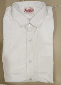 Classic White Men's Full Sleeves Shirt