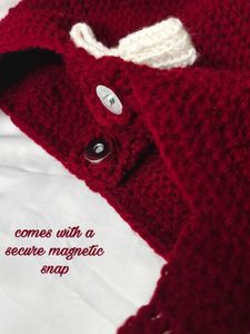 Red Crochet mini tote Bag with Bow