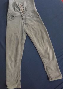 High Waisted Button Fly Jeans