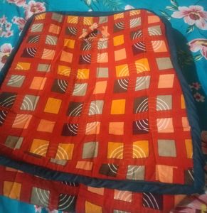 Quilted Pouch with Card Suit Pattern
