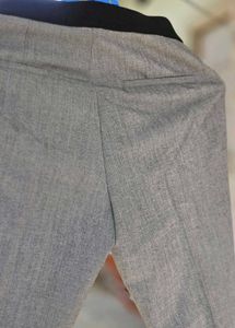 Gray Trousers with Black Stripe