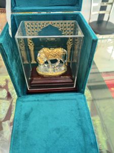 Silver Plated Wth Gold Foil Cow
