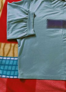 Trendy Teal Top with Ruffled Sleeves