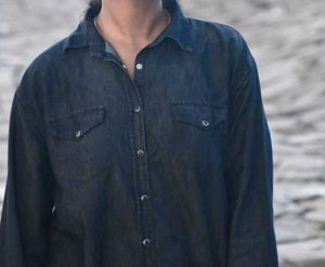 Classic Black Denim Shirt
