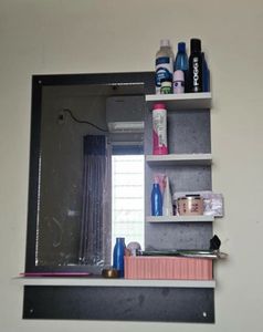 Modern Wall Mirror with Shelves