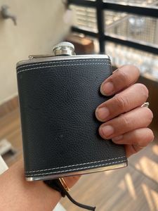 Stainless Steel Leather Finish Hip Flask