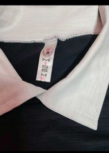 Black 'You' Graphic Collared Top