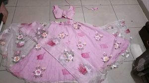 Beautiful Pink Floral Lehenga Choli Set