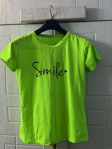 Neon Green "Smile" T-Shirt