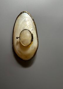Antique mother of pearl pendant/ trinket box