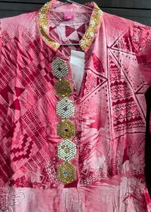 Elegant Red Printed Anarkali Kurti