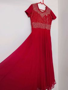 Elegant Magenta Anarkali Gown