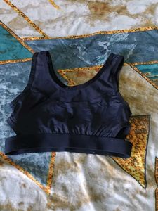 Black Sports Bra with Cutouts