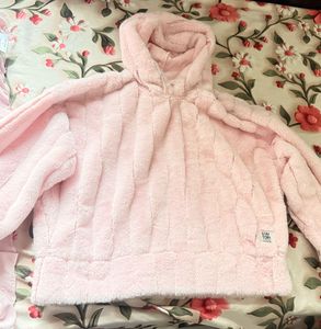 Cozy Pink Plush Hoodie