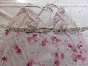 Floral Lace Trim Nightgown