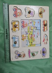Wooden Peg Puzzle - Vehicles & Transportation