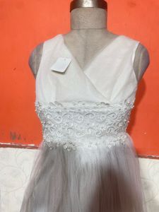 Elegant White Tulle Gown